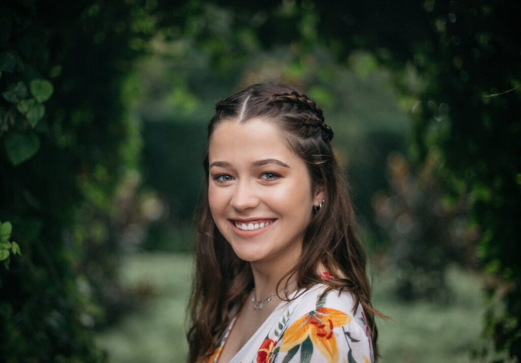 Woman with a smile with teeth whitened